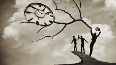 Man planning time business concept. Context to productivity, efficiency, and time management, AI