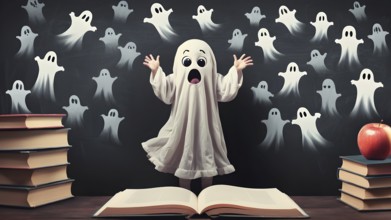 Phobia of educational and school concept, AI generated image