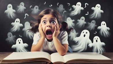 Phobia of educational and school concept, AI generated image