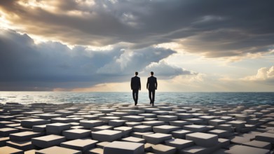 The corporality existent life journey Concept. AI generated image