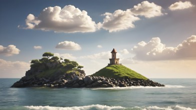 The corporality existent life journey Concept. AI generated image