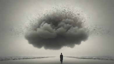 The corporality existent life journey Concept. AI generated image