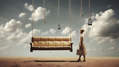 The corporality existent life journey Concept. AI generated image