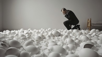 The corporality existent life journey Concept. AI generated image