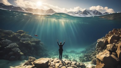 The corporality existent life journey Concept. AI generated image