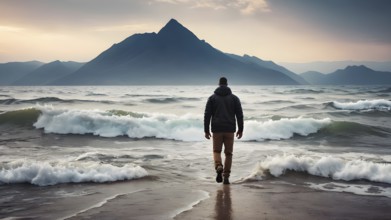 The corporality existent life journey Concept. AI generated image