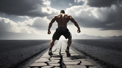 The corporality existent life journey Concept. AI generated image