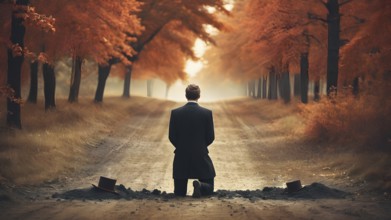 The corporality existent life journey Concept. AI generated image