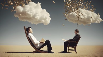 The corporality existent life journey Concept. AI generated image