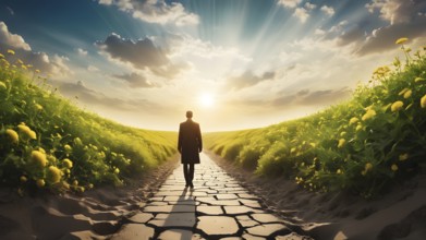 The corporality existent life journey Concept. AI generated image