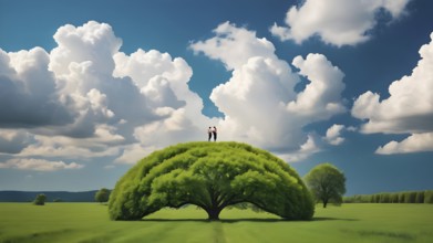 The corporality existent life journey Concept. AI generated image