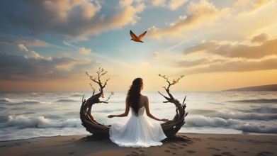 The corporality existent life journey Concept. AI generated image