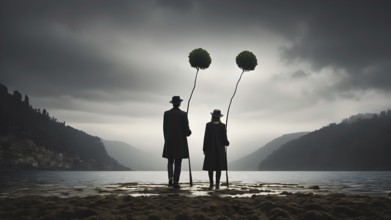 The corporality existent life journey Concept. AI generated image