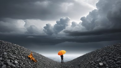 The corporality existent life journey Concept. AI generated image