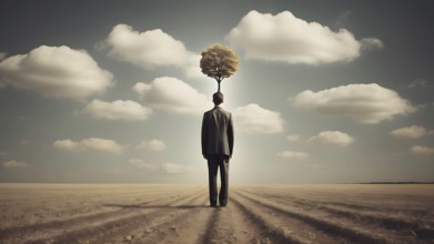 The corporality existent life journey Concept. AI generated image