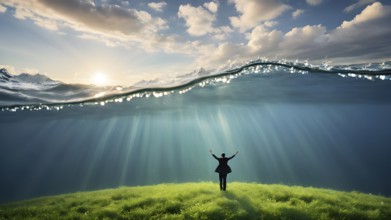 The corporality existent life journey Concept. AI generated image