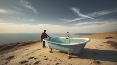 The corporality existent life journey Concept. AI generated image