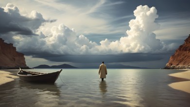 The corporality existent life journey Concept. AI generated image