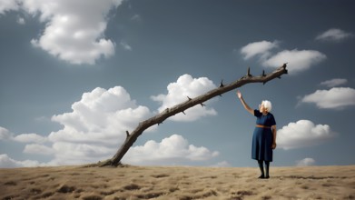 The corporality existent life journey Concept. AI generated image