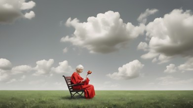 The corporality existent life journey Concept. AI generated image