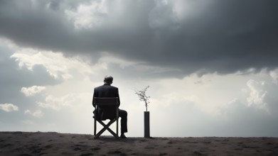 The corporality existent life journey Concept. AI generated image