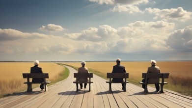 The corporality existent life journey Concept. AI generated image