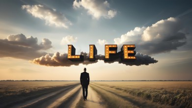 The corporality existent life journey Concept. AI generated image