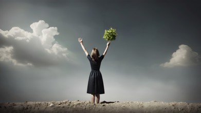 The corporality existent life journey Concept. AI generated image