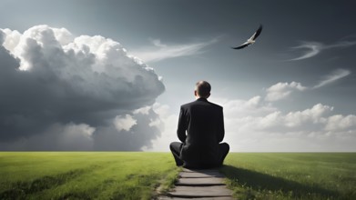 The corporality existent life journey Concept. AI generated image