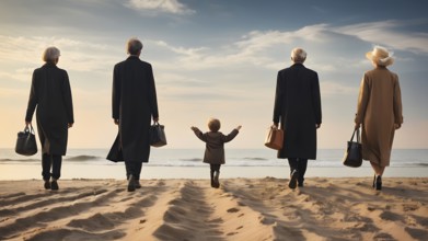 The corporality existent life journey Concept. AI generated image