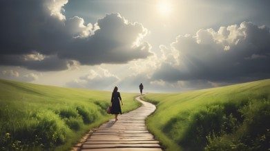 The corporality existent life journey Concept. AI generated image