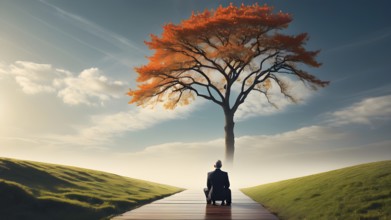 The corporality existent life journey Concept. AI generated image