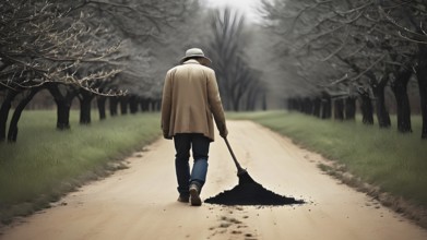 The corporality existent life journey Concept. AI generated image