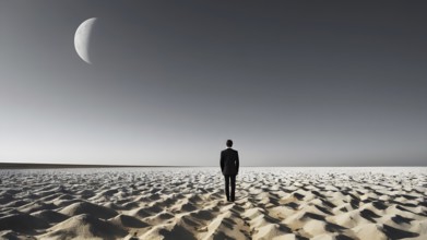 The corporality existent life journey Concept. AI generated image