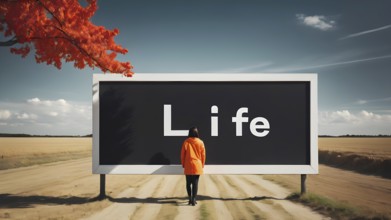 The corporality existent life journey Concept. AI generated image