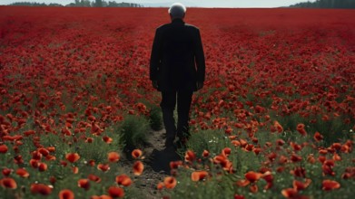Floral field and Life Concept. Sign of Mental Health, Wellbeing and Healthy Lifestyles. The concept
