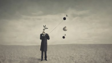 The corporality existent life journey Concept. AI generated image