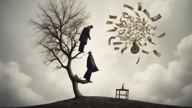 The corporality existent life journey Concept. AI generated image