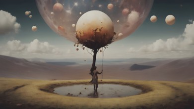 The corporality existent life journey Concept. AI generated image