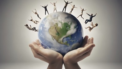 The corporality existent life journey Concept. AI generated image