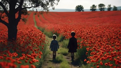 Floral field and Life Concept. Sign of Mental Health, Wellbeing and Healthy Lifestyles. The concept