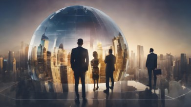 Business or politic concept indicating globalization. Business concept. business people, business