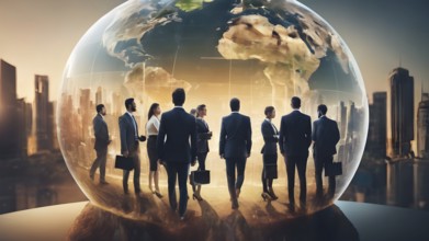 Business or politic concept indicating globalization. Business concept. business people, business