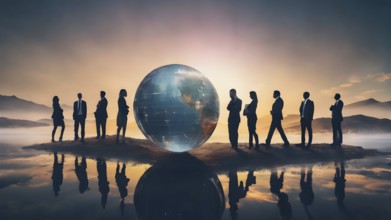 Business or politic concept indicating globalization. Business concept. business people, business