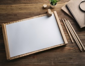 Empty frame with copy space for mockup and display design, AI generated