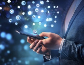 Social media and digital online concept, AI generated