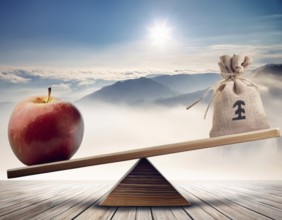 Artistic arrangement balance, illustrating equilibrium, imbalance, and relationships. The image