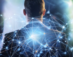 Depicting a complex and intricate network of neural pathways, advanced technology, interconnected