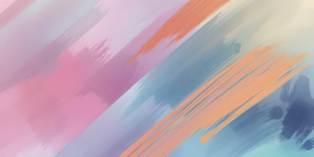 Abstract gradient hand painted multi color brush strokes.on a black background AI generated image,