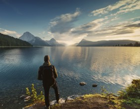 A solitary person, evoking feelings of solitude, introspection, and natural beauty, AI generated